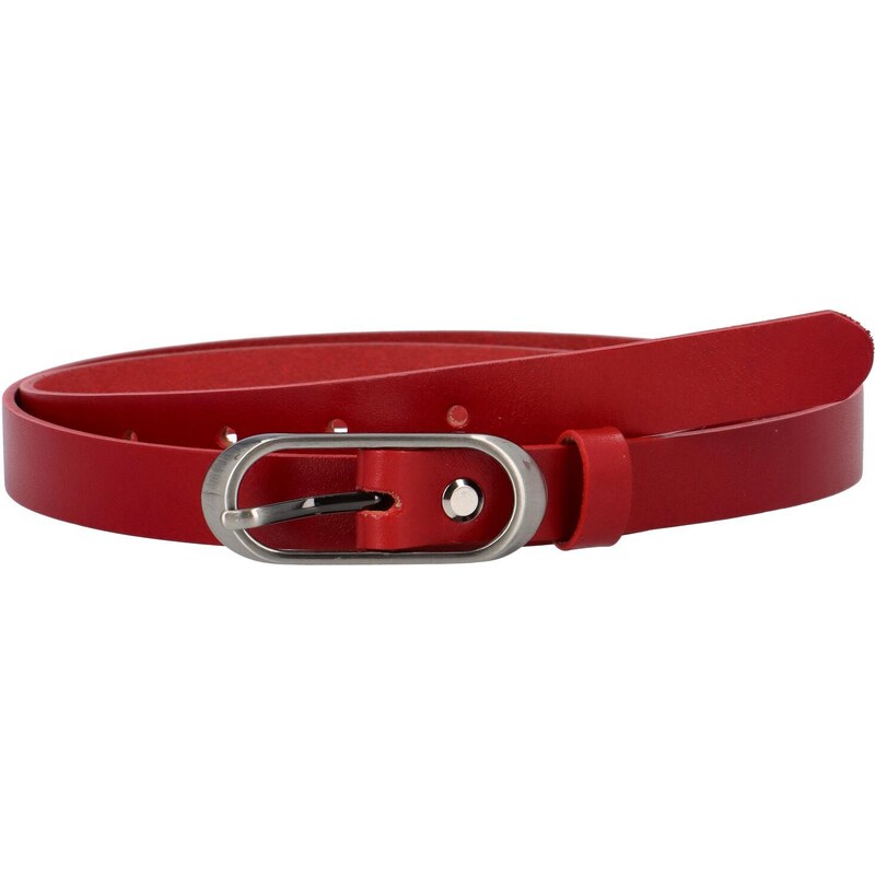 Penny Belts Dámsky kožený opasok červený - PB Laimis 100 červená 63815822