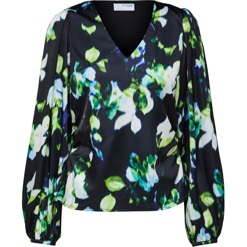 SELECTED Blúzka Laia zelená / zmiešané farby / čierna 66036727