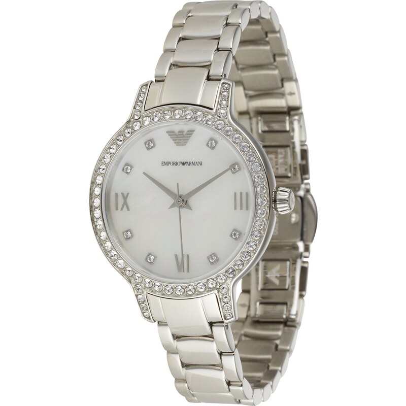 Emporio Armani Analógové hodinky strieborná / perlovo biela 63142910