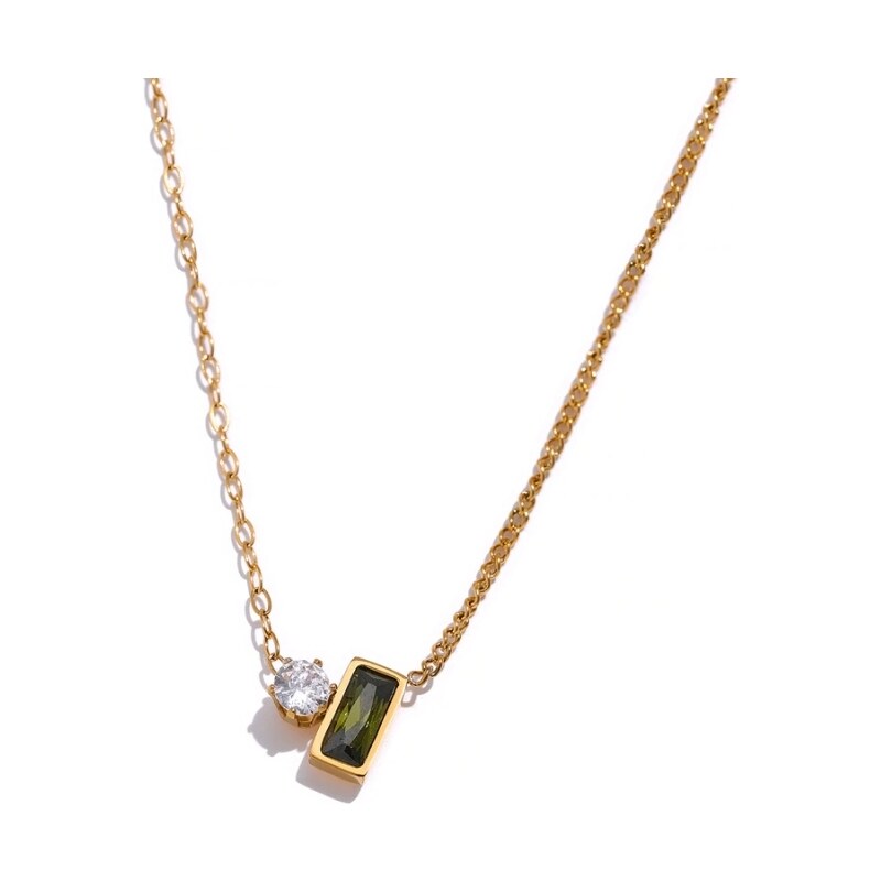 GRACE Jewellery Ocelový náhrdelník Simonita - chirurgická ocel, zirkon