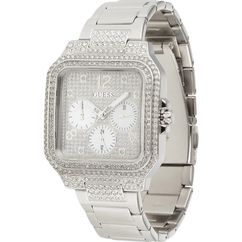 GUESS Analógové hodinky strieborná / biela 54237304