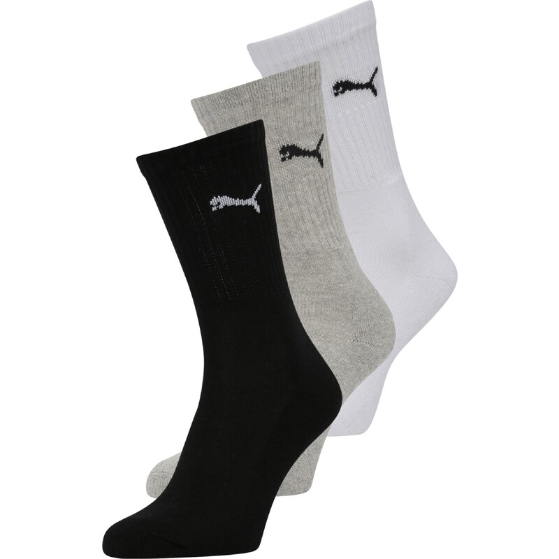 PUMA Športové ponožky sivá / čierna / biela 65966277
