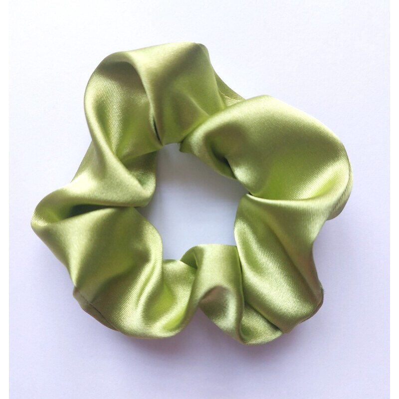 modnenakupy.sk Saténová gumička scrunchie LIME MIDI 35802477