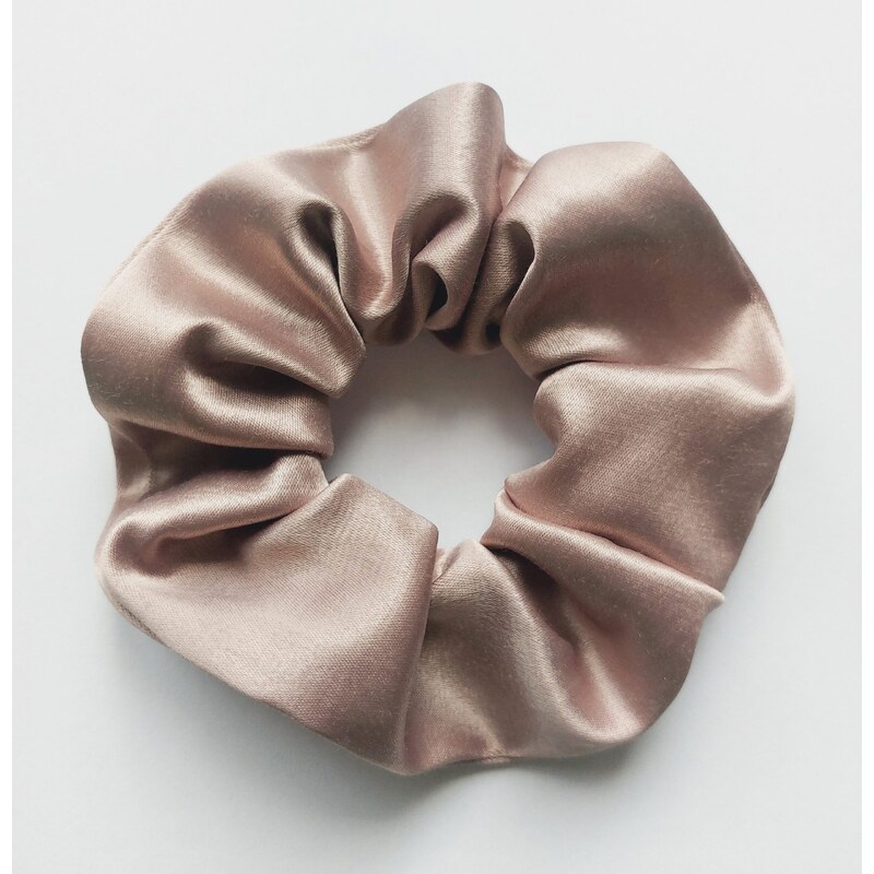 modnenakupy.sk Saténová gumička scrunchie LIGHT BROWN MIDI 35802525