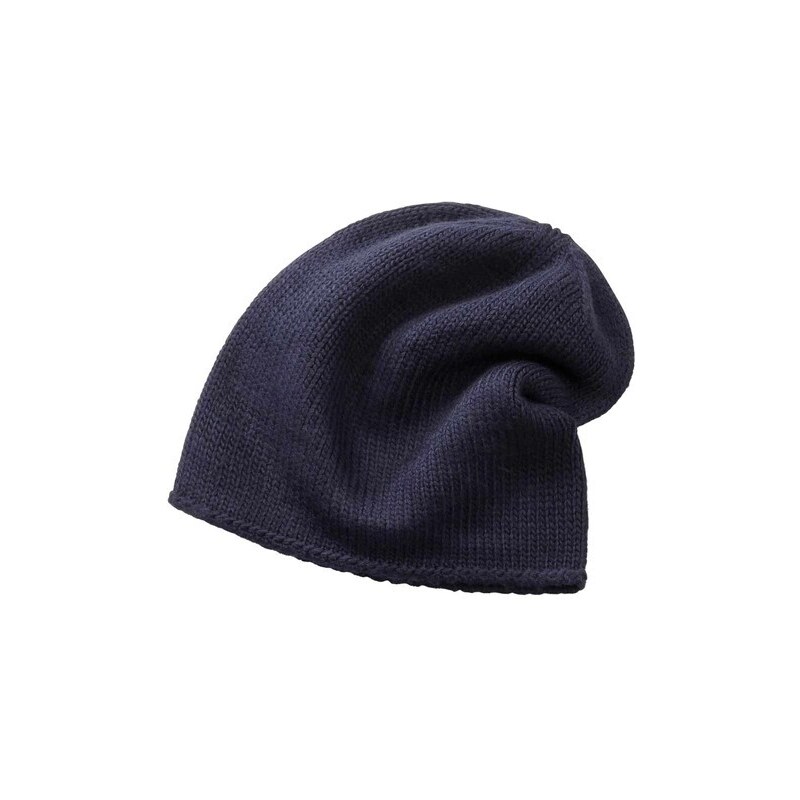 E-shop Pletená čiapka z vlnenej zmesi Collezione Alessandro, modrá
