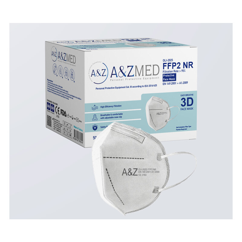 A&Z MED Certifikovaný respirátor FFP2 biely - 1 kus
