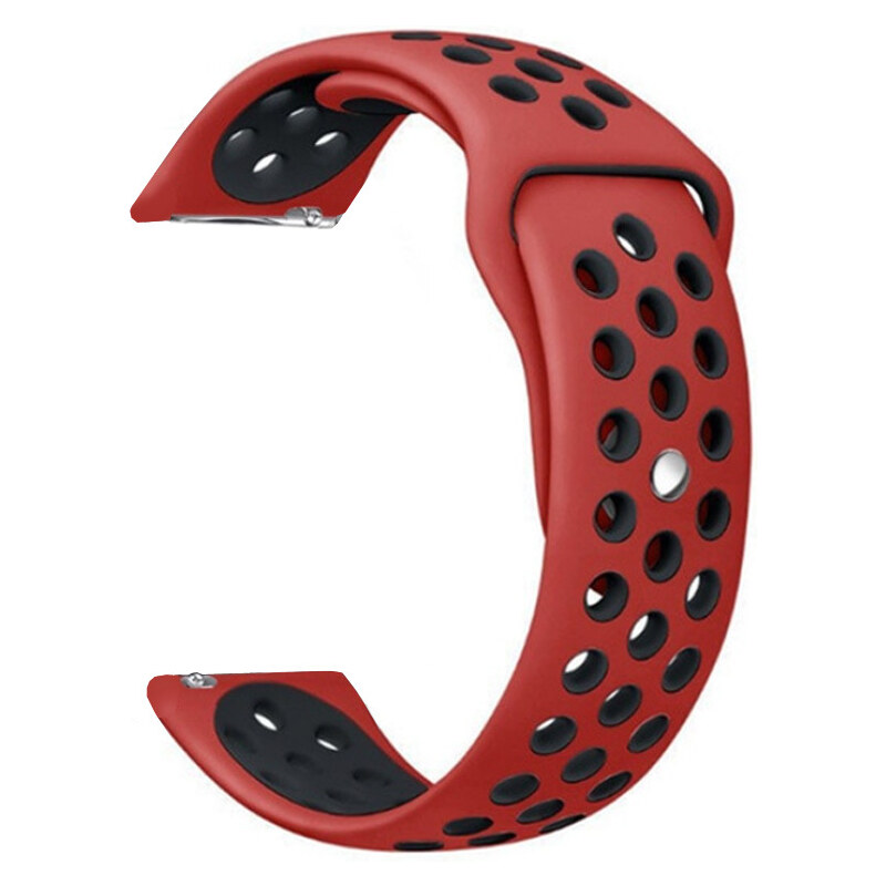 Madvell Športový silikónový remienok červená s čiernou 22mm 44954739