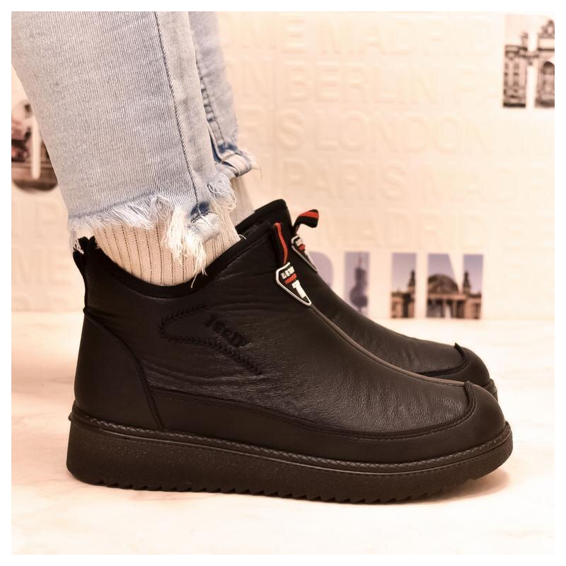 JOHN-C Dámske kožené čierne poltopánky GORI 35809818