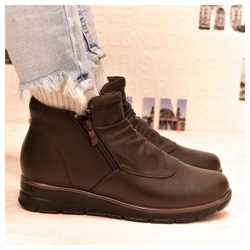 COMER Dámske hnedé poltopánky BORY 35809819