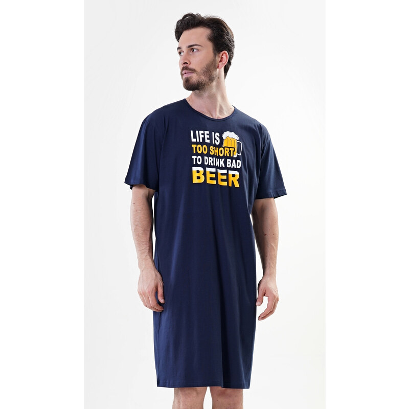 Vienetta MAN Pánska nočná košeľa s krátkym rukávom Life is beer 54965111