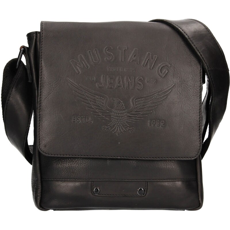 Pánska kožená taška cez rameno Mustang Laden - čierna 35813385