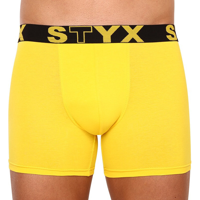 Pánske boxerky Styx long športová guma žlté (U1068) 35825338
