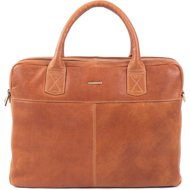 SEGALI Pánska kožená taška 7015 Cognac 66591241