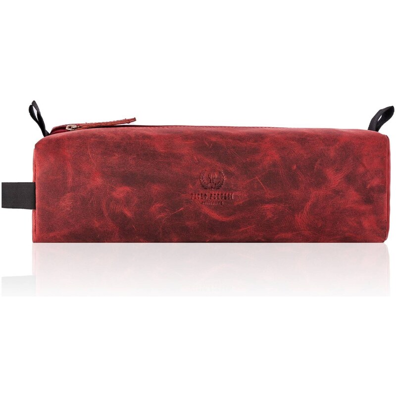 PAOLO PERUZZI Kožené puzdro VINTAGE T-52-RD | červená T-52-RD 35841582