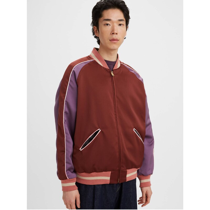 Ľahké bundy pre mužov Levis - vínová, zelená 50557660