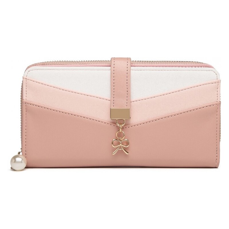 Miss Lulu Peňaženka - trojfarebná s trojlístkom, ružová 47060939