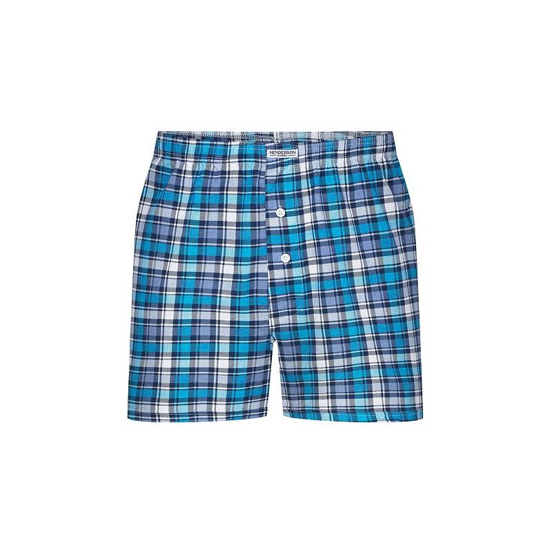 Henderson Pánske trenírky 1449 tyrkysové káro 57956790