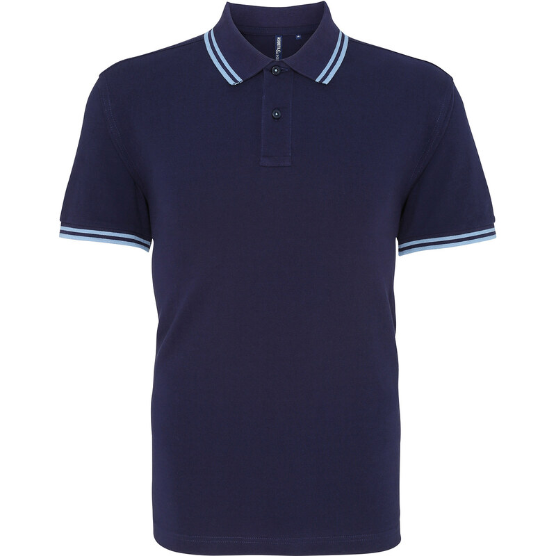 ASQUITH&FOX Pánske polo s kontrastnými detailmi na golieri a rukávoch 62677263