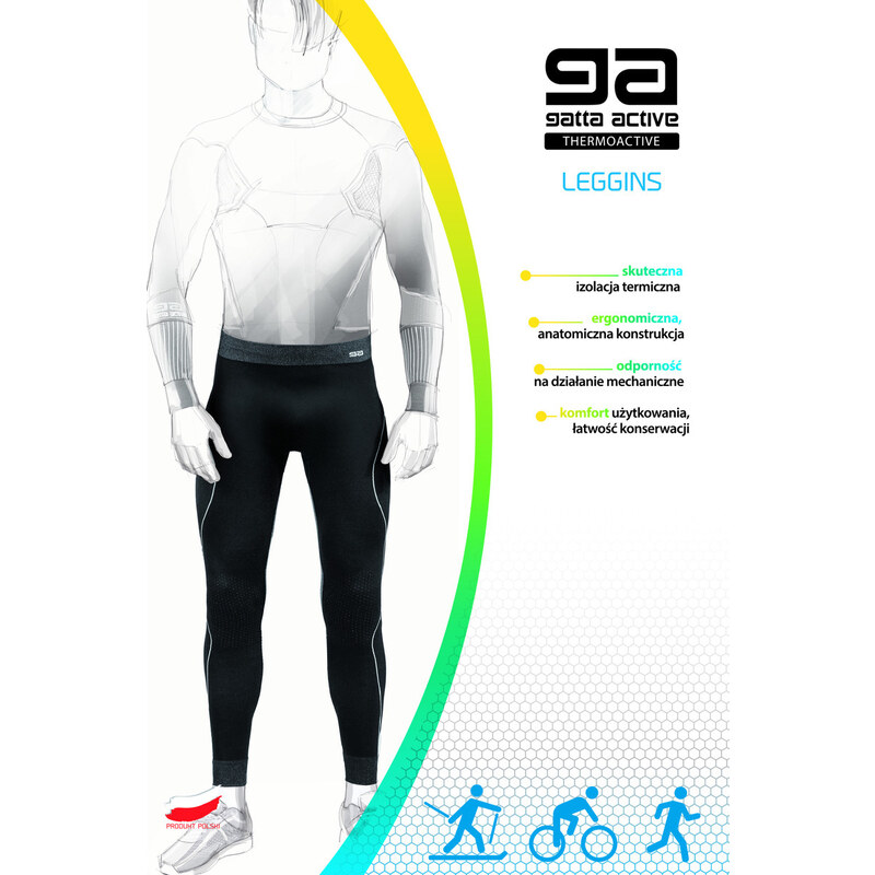 GATTA BODYWEAR Pánske legíny MEN THERMOACTIV BASIC BLANC 35898407