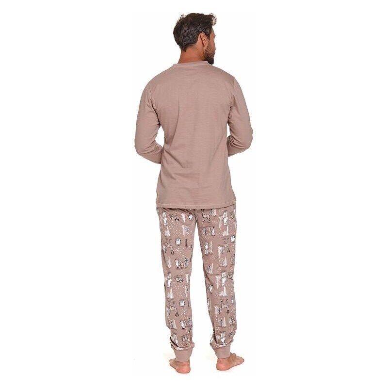 DN Nightwear Pánske pyžamo Damian hnedé