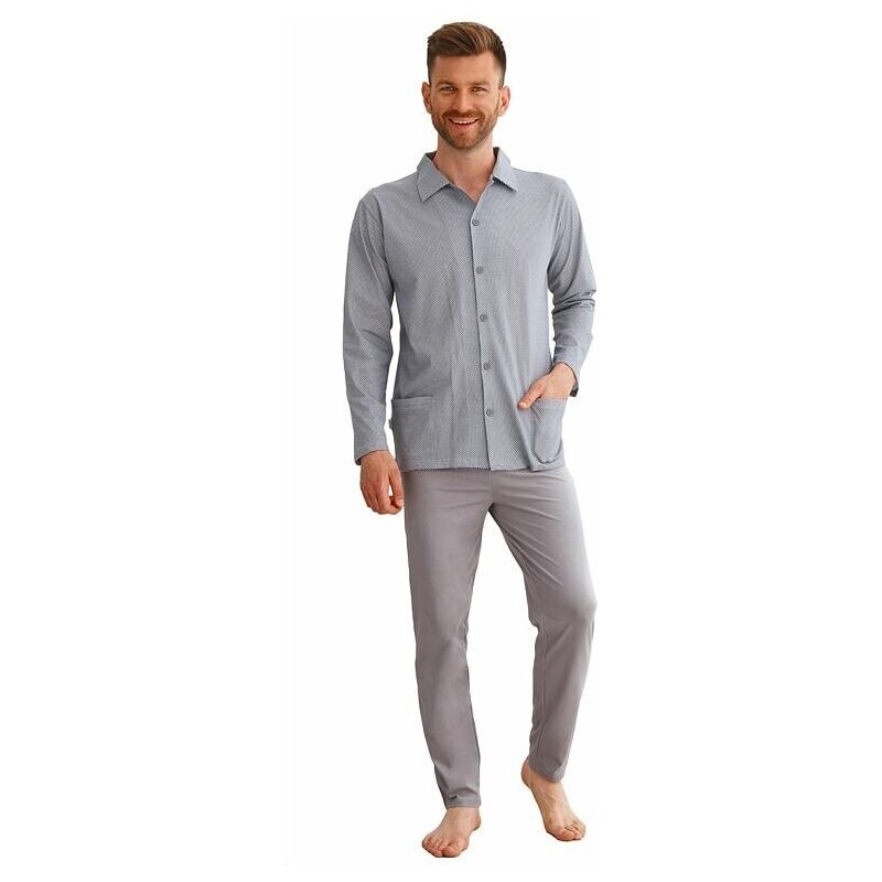 Taro Pánske pyžamo Richard sivé