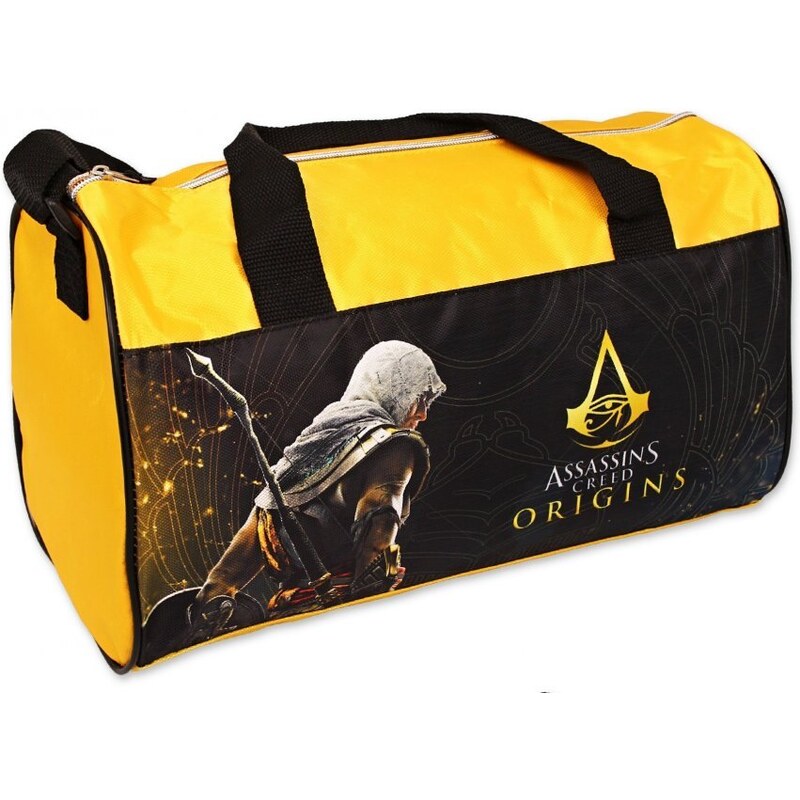 Setino Športová / cestovná taška Assassin's Creed Origins - žlutá - 22 x 38 x 20 cm