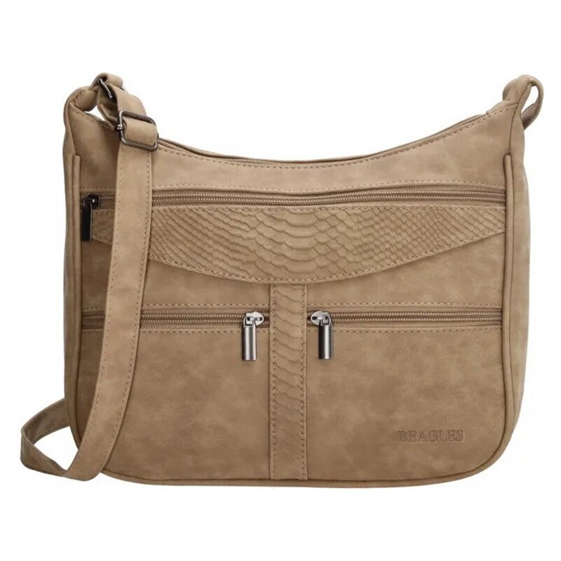 Beagles Béžová elegantná kabelka cez rameno „Nemesis“ 35916764