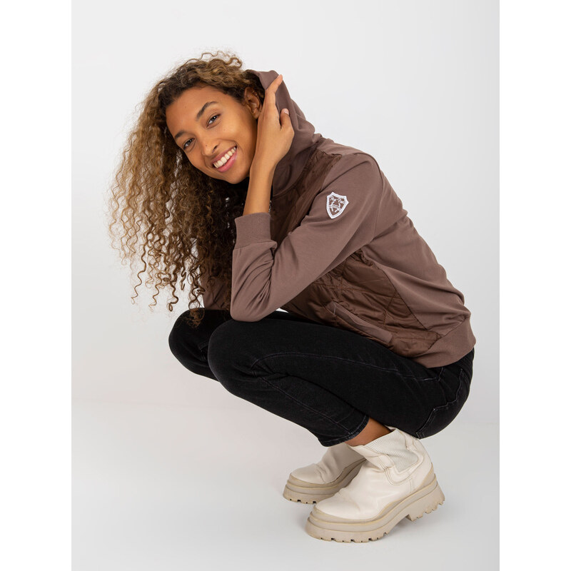 RUE PARIS Sweatshirt-RV-BL-8226.11X-brown 64685942