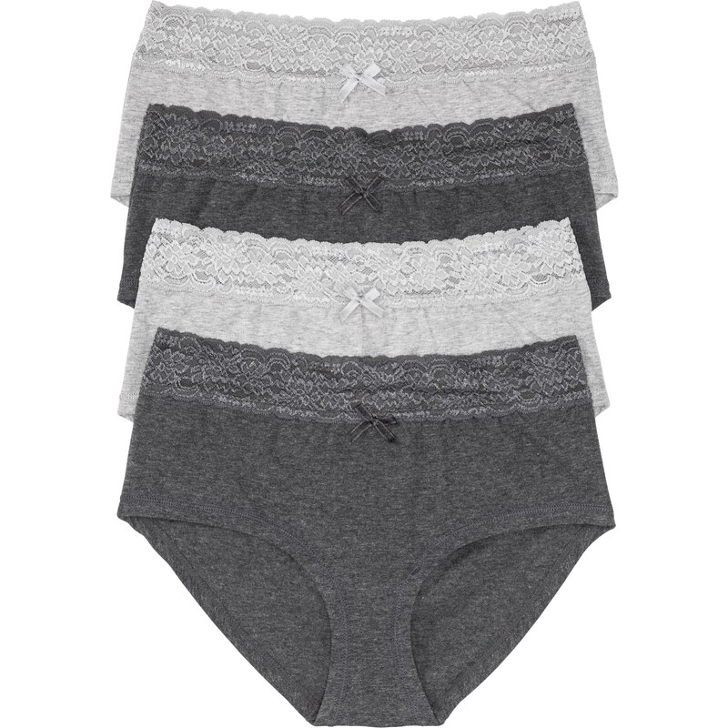 bonprix Maxi nohavičky (4ks), farba šedá 44742622