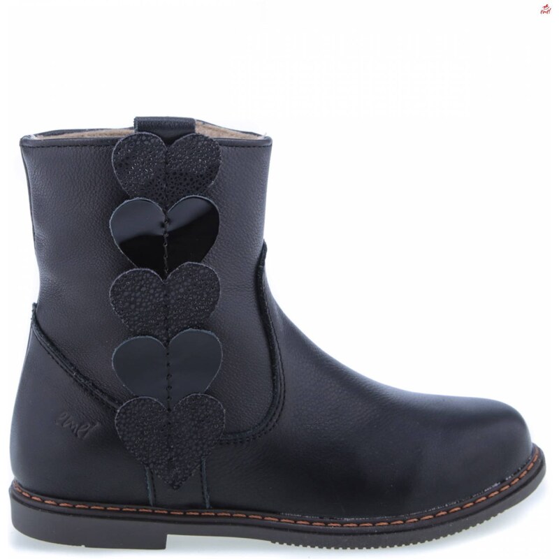 Čižmy Emel EY2692-8 s membránou Te-Por - Čierna s aplikáciou srdiečko 46771598