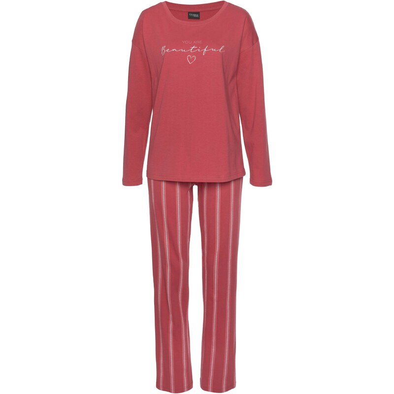 VIVANCE Pyžamo Dreams ružová / biela 54237958