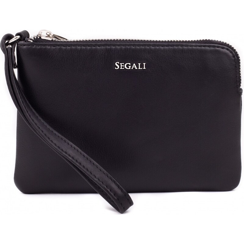 SEGALI Dámska kožená listová kabelka etue A2 Black 66594834