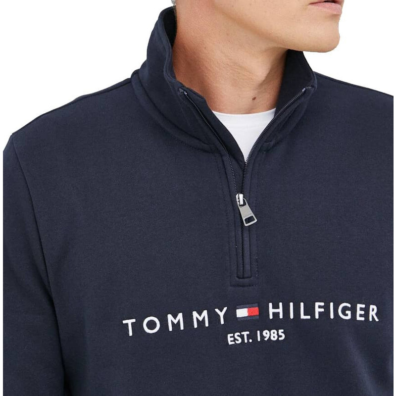 Pánská modrá mikina Tommy Hilfiger Half Zip