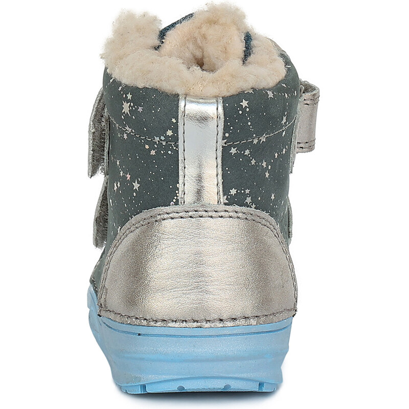 D.D. step dievčenská detská celokožená zimná obuv W071-887A GREY