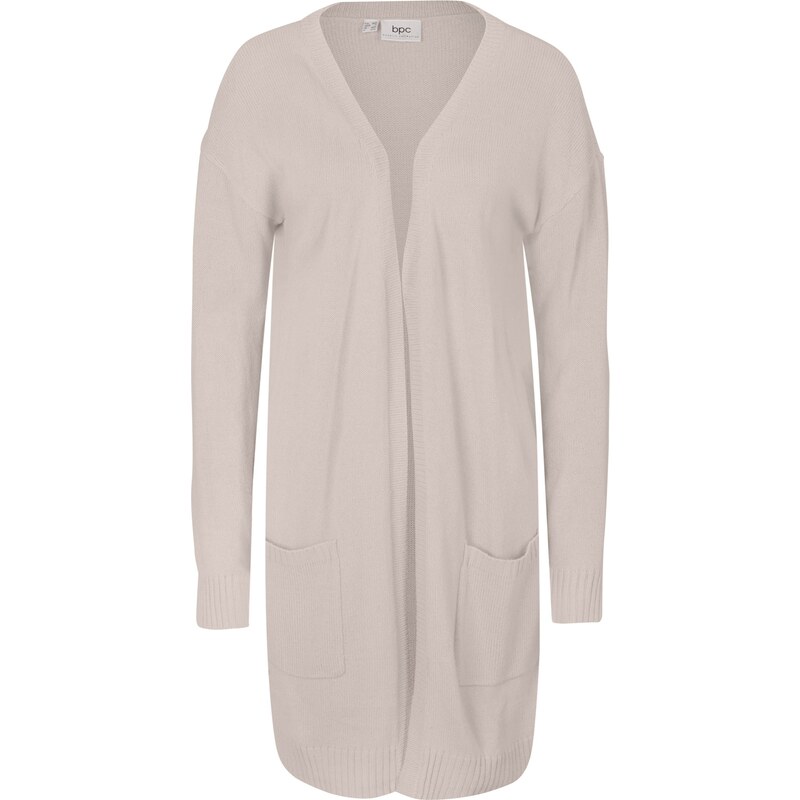 bonprix Dlhý pletený sveter, farba šedá 67190308