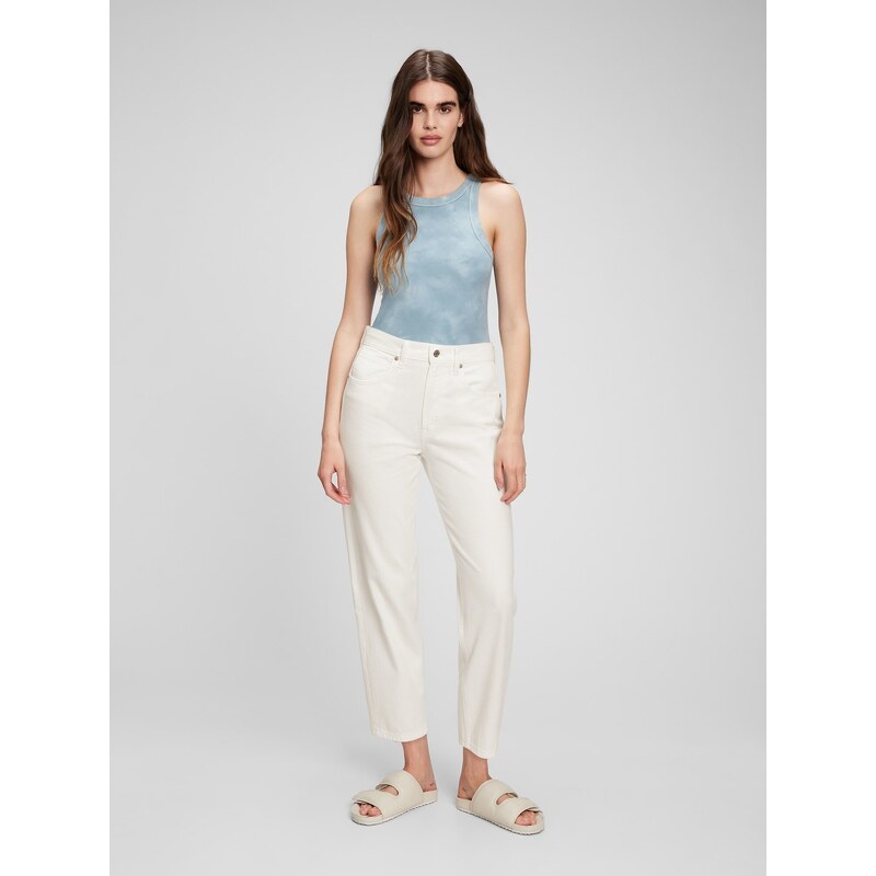 Krémové dámske rifle barrel high rise GAP 66405565