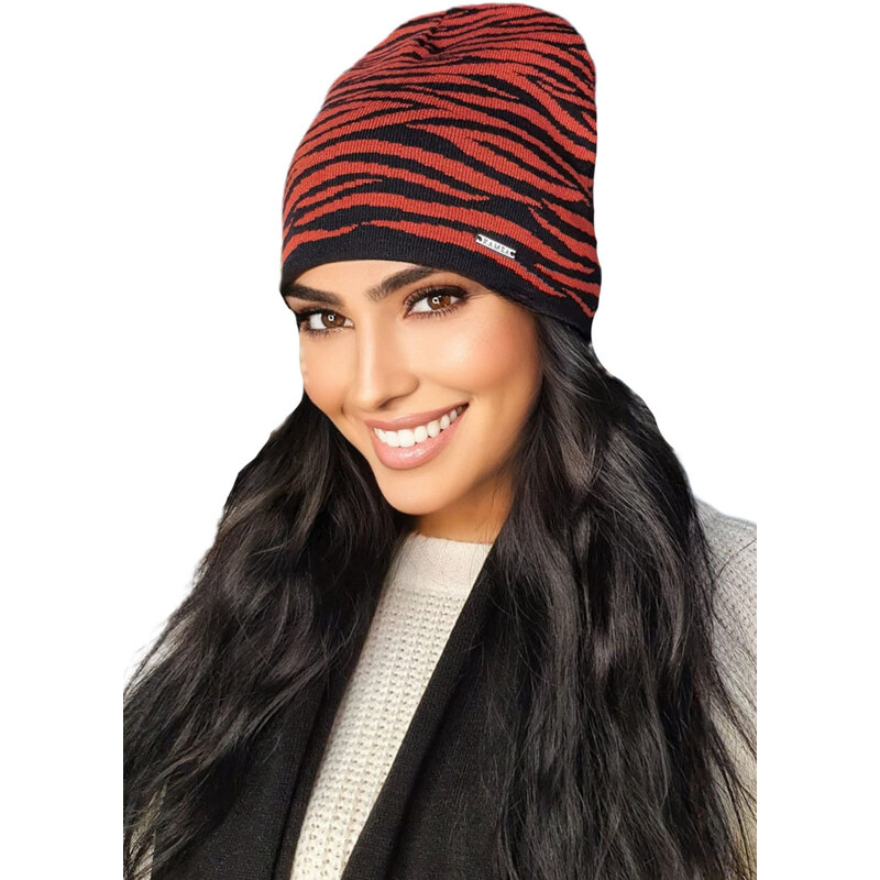 Kamea Tehlová štýlová dámska čiapka Zaina, Farba tehlová 36031896