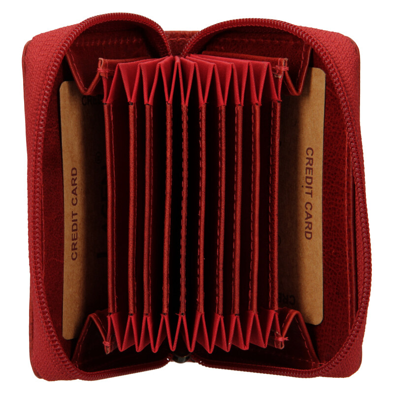 Lagen Kožený obal na karty a vizitky 25015/T červený 48838251