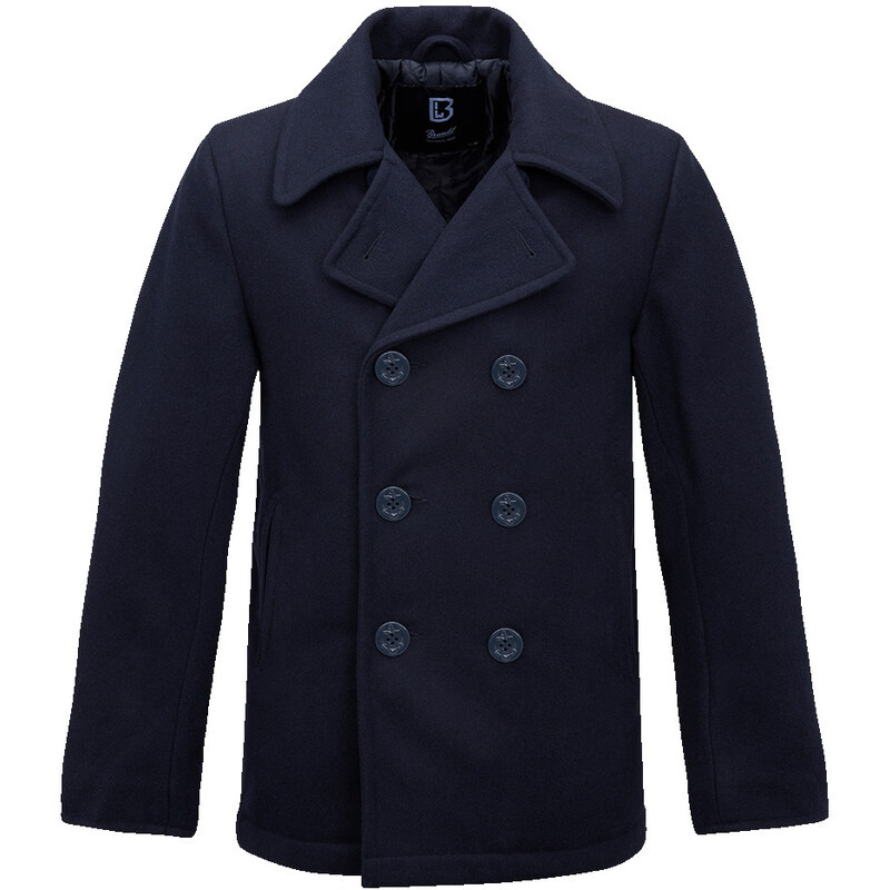 BRANDIT kabát Pea Coat Modrý