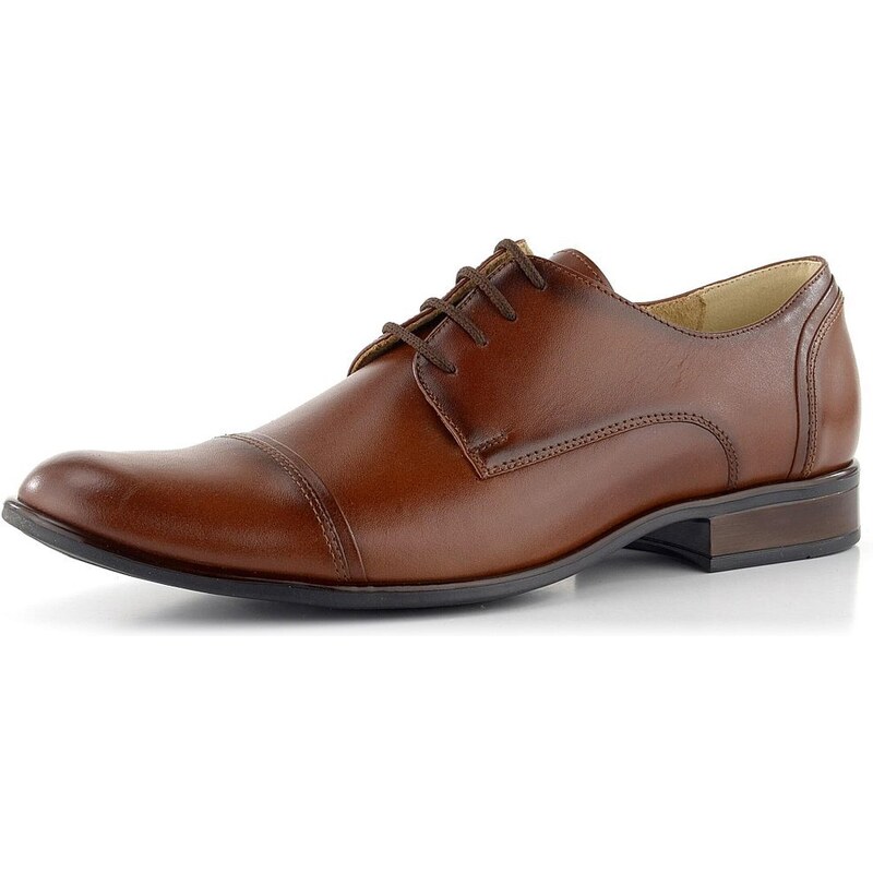 Barton celokožené hnedé poltopánky 50419 66060928