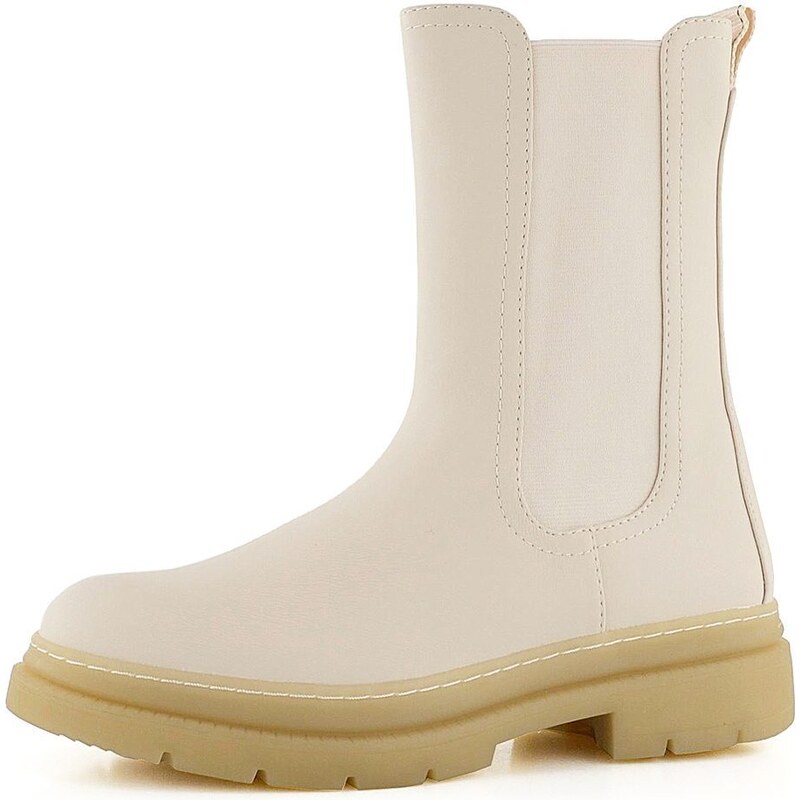 Tamaris vysoká chelsea členková obuv Ivory Uni 1-25452-29 66060879