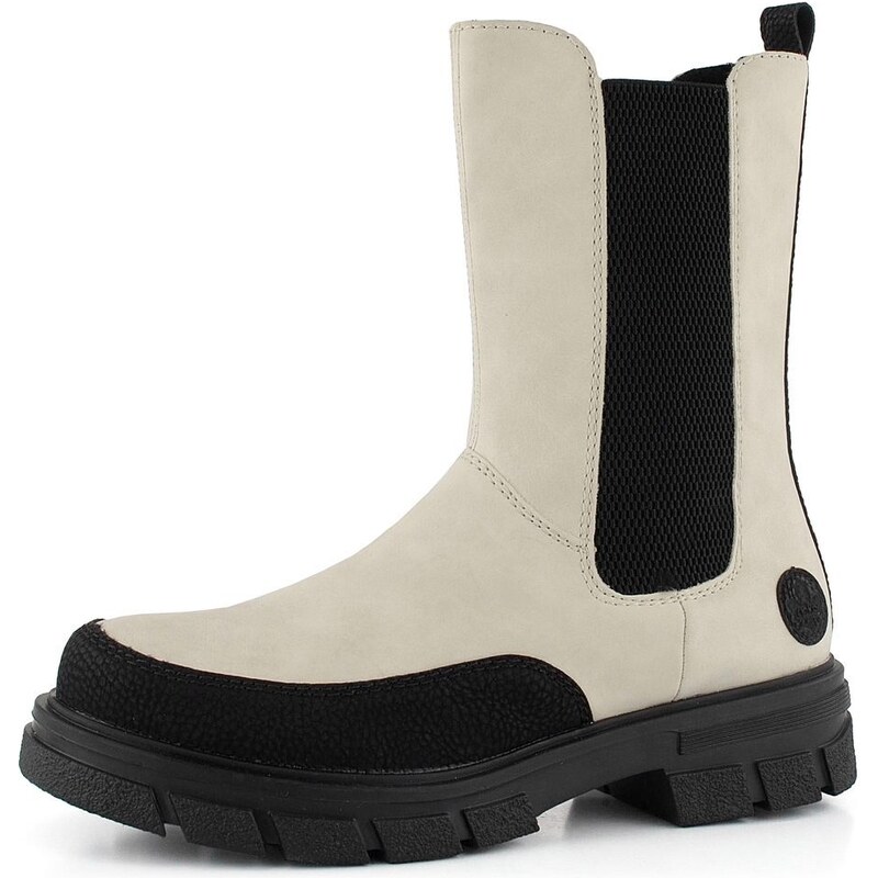 Rieker vyššia chelsea členková obuv na hrubej podošve béžová Z9170-60 66060870