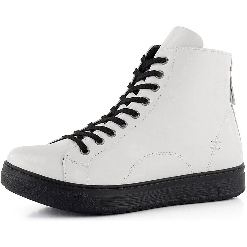 Looke lakovaná biela členková obuv Domenique L0770-30 66060894