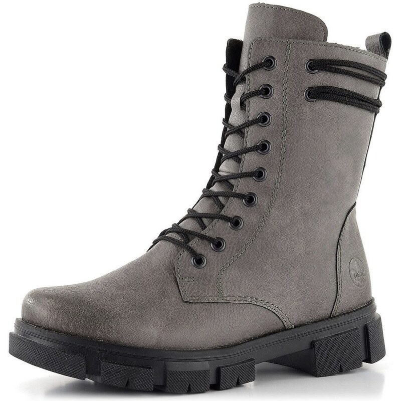 Rieker vyššia šnurovacia členková obuv šedá Y7117-40 66061028