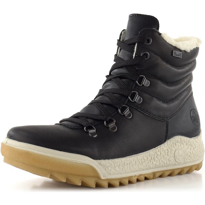 Rieker šnurovacia členková obuv s membránou na platforme čierna Y4739 66061271