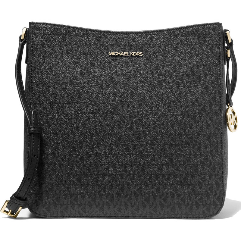 Michael Kors Jet Set Travel Large Logo Messenger Black Gold 36069840