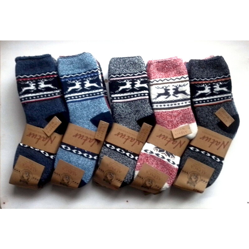 Dámske hrubé ponožky Alpaca 3 páry- sobíky 36063258