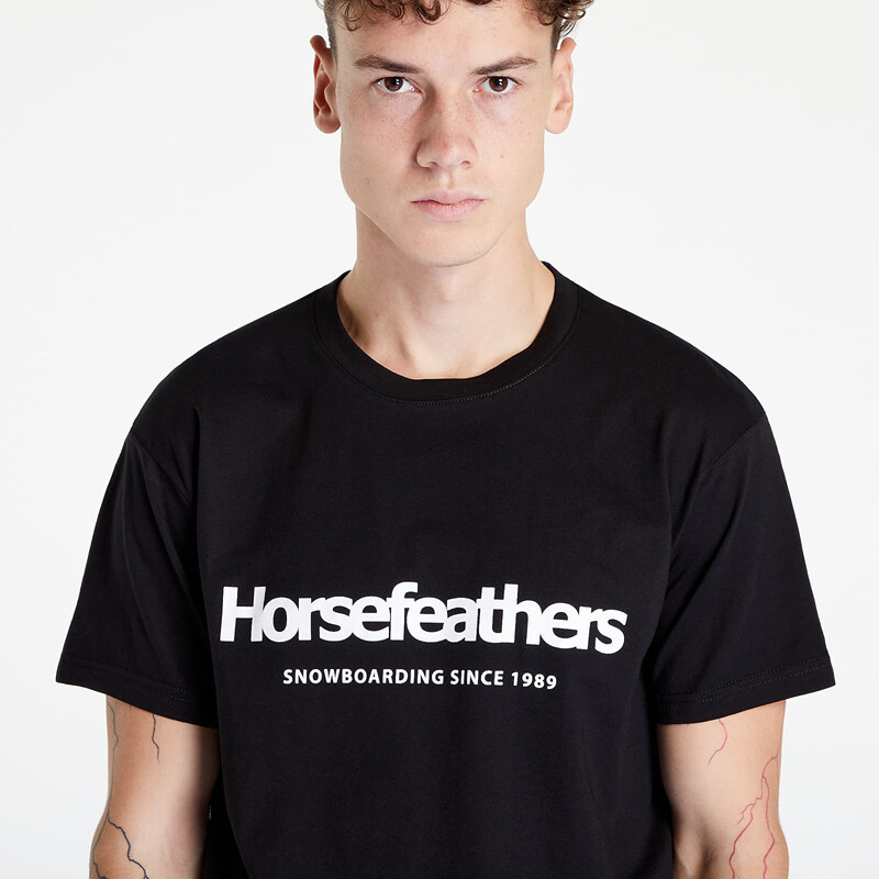 Tričko Horsefeathers Quarter T-Shirt Black S 18645232