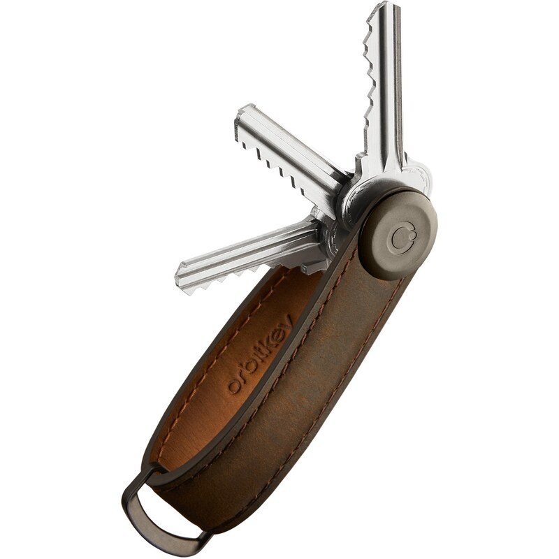 Orbitkey Crazy Horse Oak Brown with Brown Stitching
