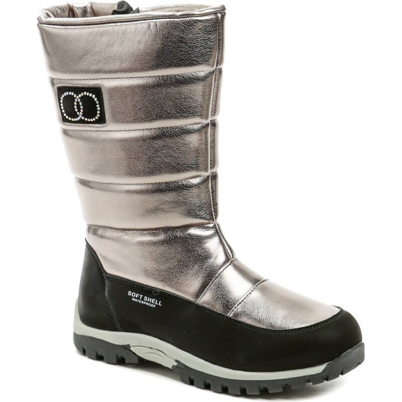 Wojtylko 5Z23038 zlato čierne dievčenské zimné topánky 46898131